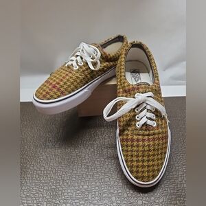 VANS OFF THE WALL Shoes Brown Plaid Mens 9.5 Women's 11